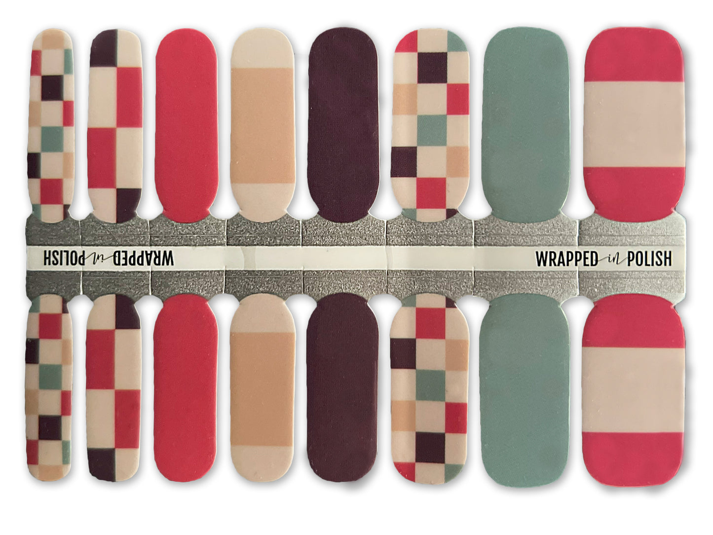 All Checked Out for Fall Nail Polish Wraps